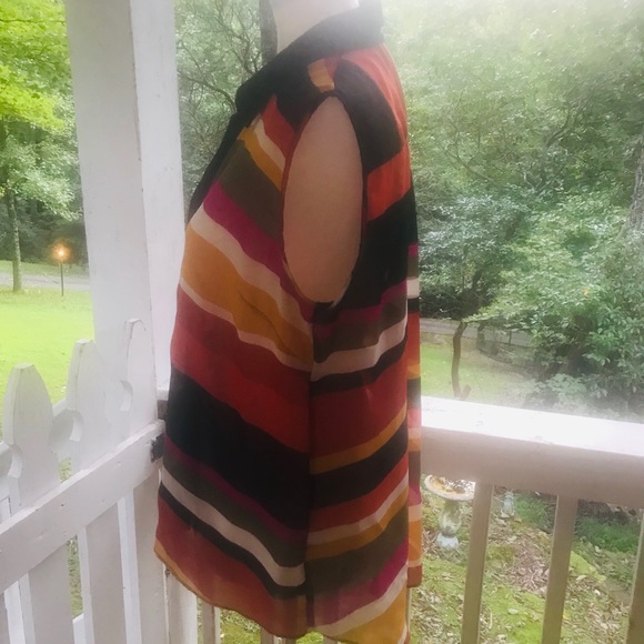 Cato Bold Striped Top L FREE SHIP - Picture 2 of 5